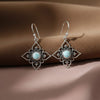 Vintage Filigree Aqua Drop Earrings