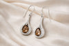 Kiana Teardrop Smoky Quartz Drop Earrings – 925 Sterling Silver