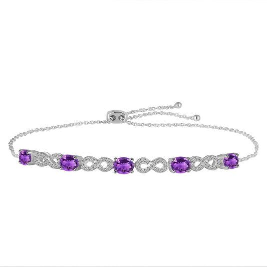 Royal Amethyst Link Bracelet