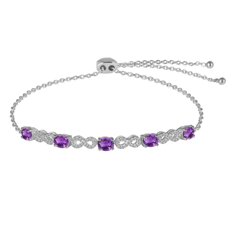 Royal Amethyst Link Bracelet