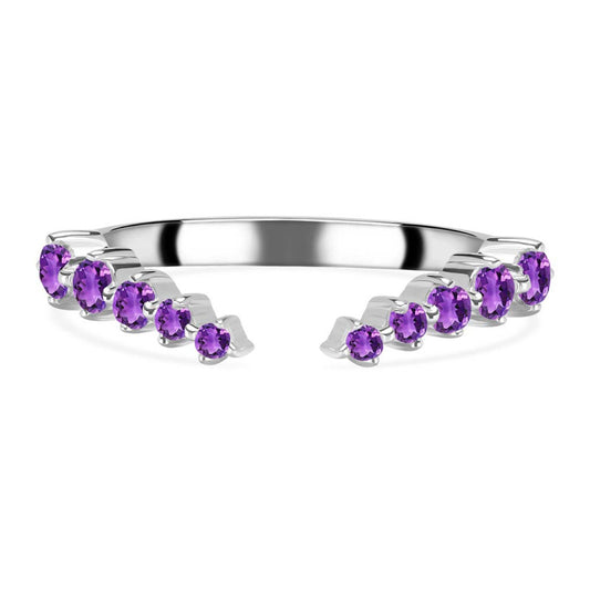 Celestial Amethyst Arc Ring