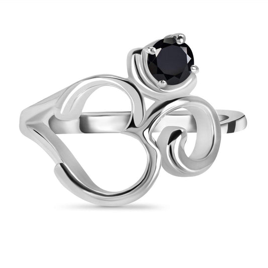 Midnight Noir OHM Swirl Ring