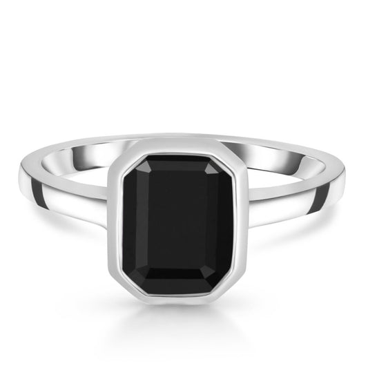 Obsidian Crest Minimal Ring