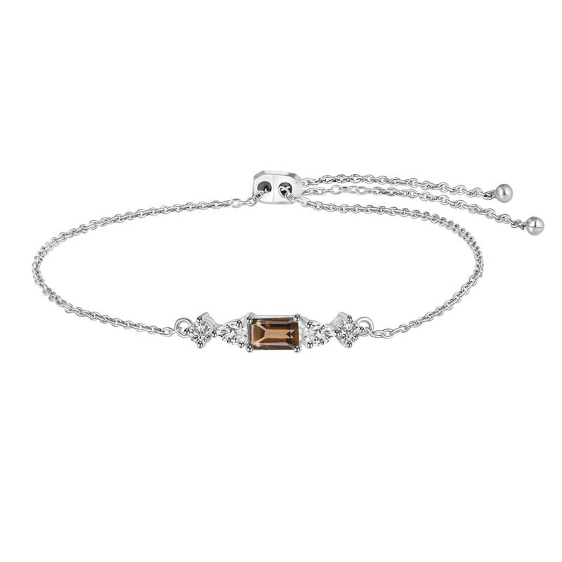 Celeste Line 925 Sterling Silver Adjustable Bracelet