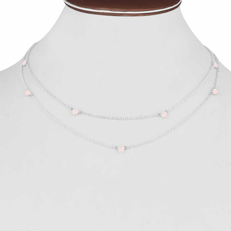 Blush Harmony Double-Layer Necklace