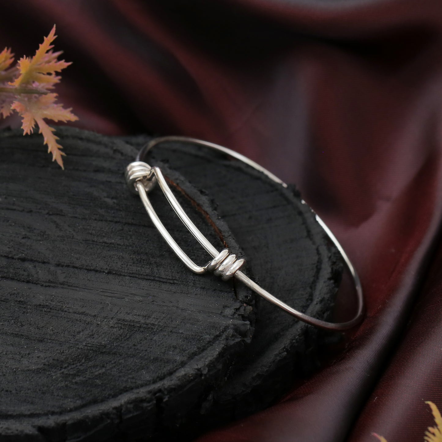 "Simplicity" Modern Adjustable Bangle Bracelet - 925 Sterling Silver