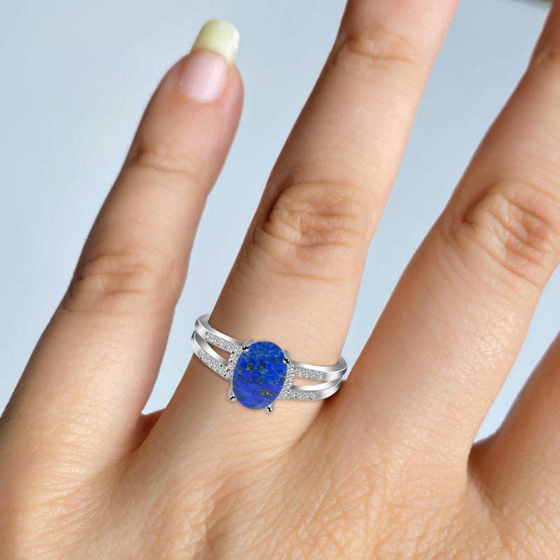 Aqua Lotus Bloom Ring
