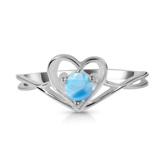 Azure Heart Whisper Ring
