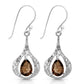 Kiana Teardrop Smoky Quartz Drop Earrings – 925 Sterling Silver