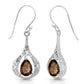Kiana Teardrop Smoky Quartz Drop Earrings – 925 Sterling Silver