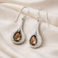 Kiana Teardrop Smoky Quartz Drop Earrings – 925 Sterling Silver