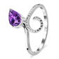 Amethyst Crescent Grace Ring