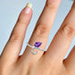 Amethyst Crescent Grace Ring