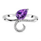 Amethyst Crescent Grace Ring