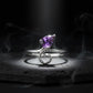 Amethyst Crescent Grace Ring
