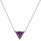 Aurelia Triangle Amethyst Pendant Necklace