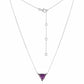 Aurelia Triangle Amethyst Pendant Necklace