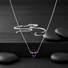 Aurelia Triangle Amethyst Pendant Necklace