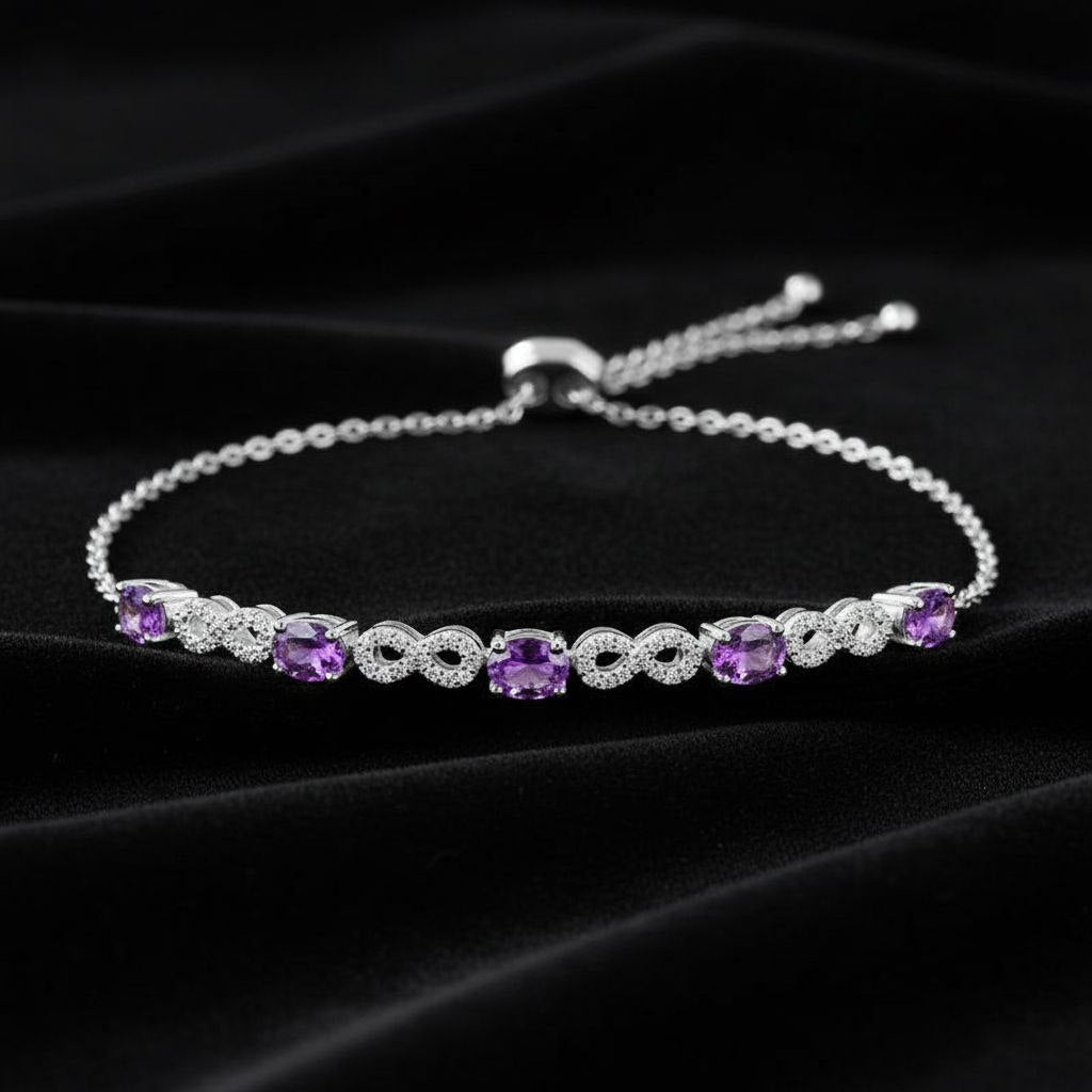 Royal Amethyst Link Bracelet