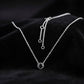 Noir Bloom Black Stone Silver Necklace