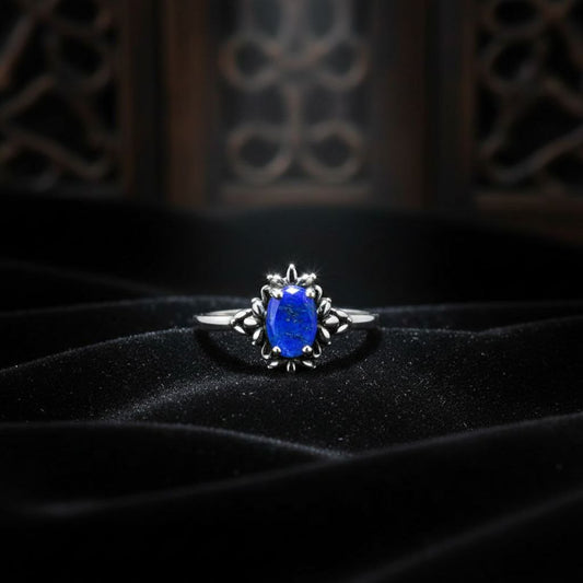 Celestia Sunburst Aqua Ring