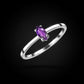 Amethyst Solis Minimal Ring