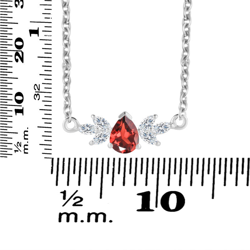 Crimson Grace Teardrop Necklace