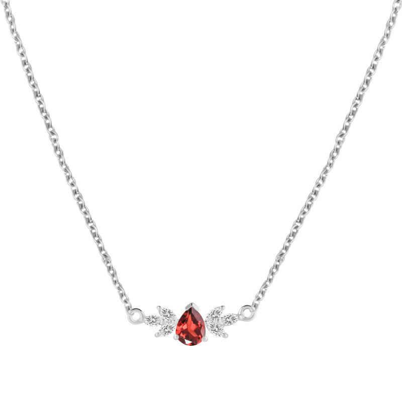 Crimson Grace Teardrop Necklace