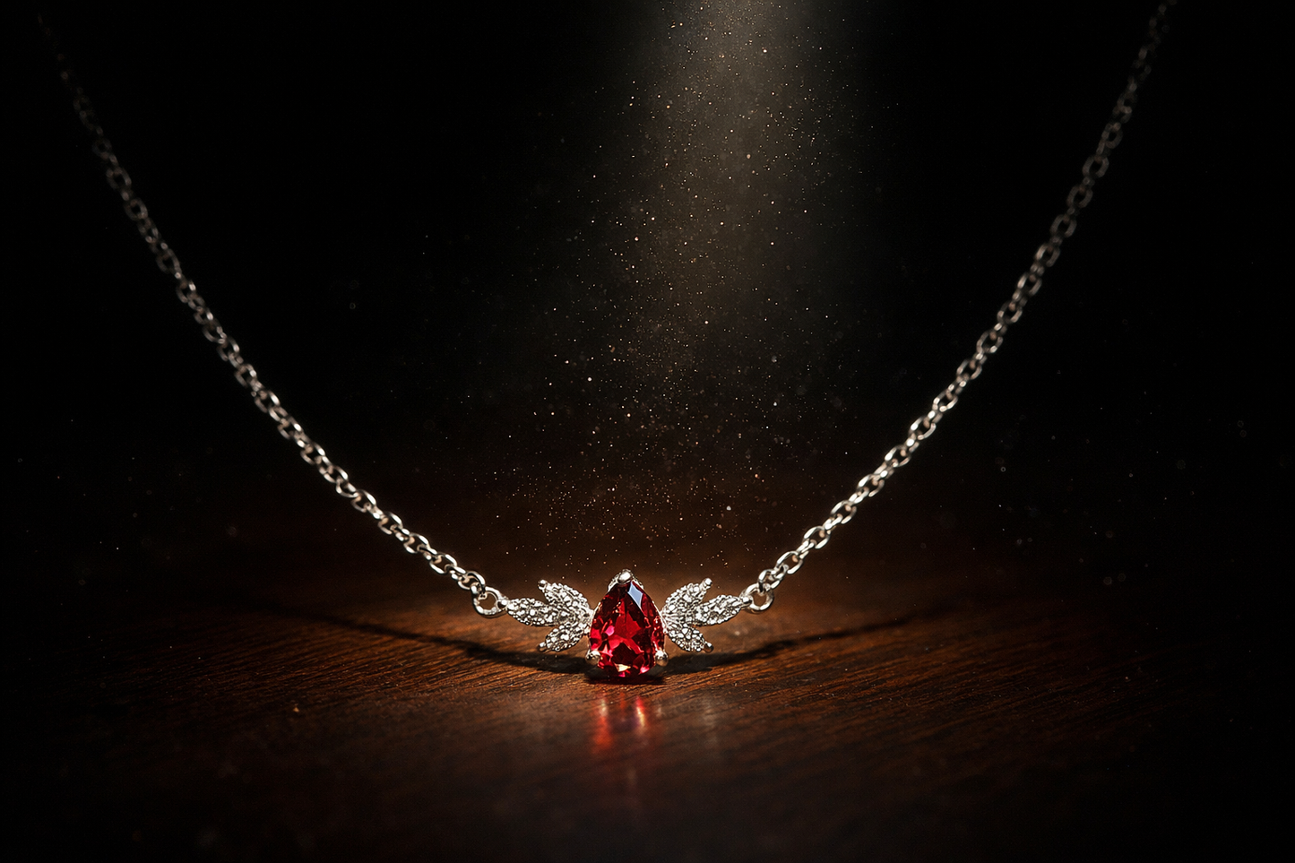 Crimson Grace Teardrop Necklace