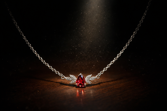 Crimson Grace Teardrop Necklace