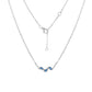 Azure Leaf Minimal Silver Necklace