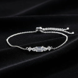 Celeste Line 925 Sterling Silver Adjustable Bracelet