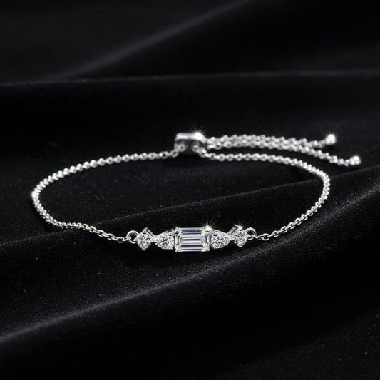 Celeste Line 925 Sterling Silver Adjustable Bracelet