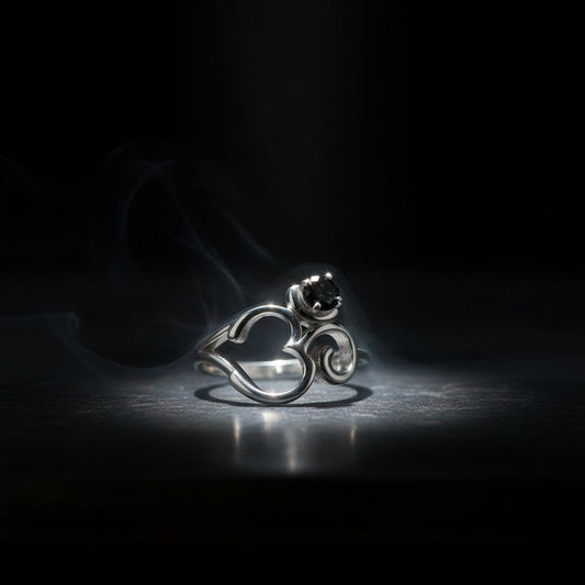 Midnight Noir OHM Swirl Ring