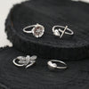 "Nature's Charm" Dainty Silver Ring Set of 4 - 925 Sterling Silver